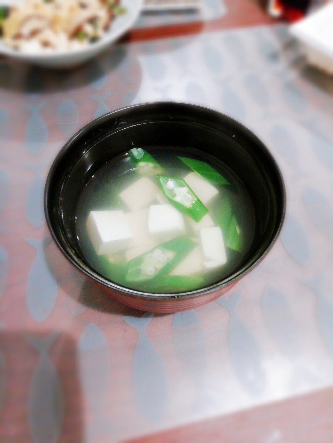 オクラとお豆腐のスープ